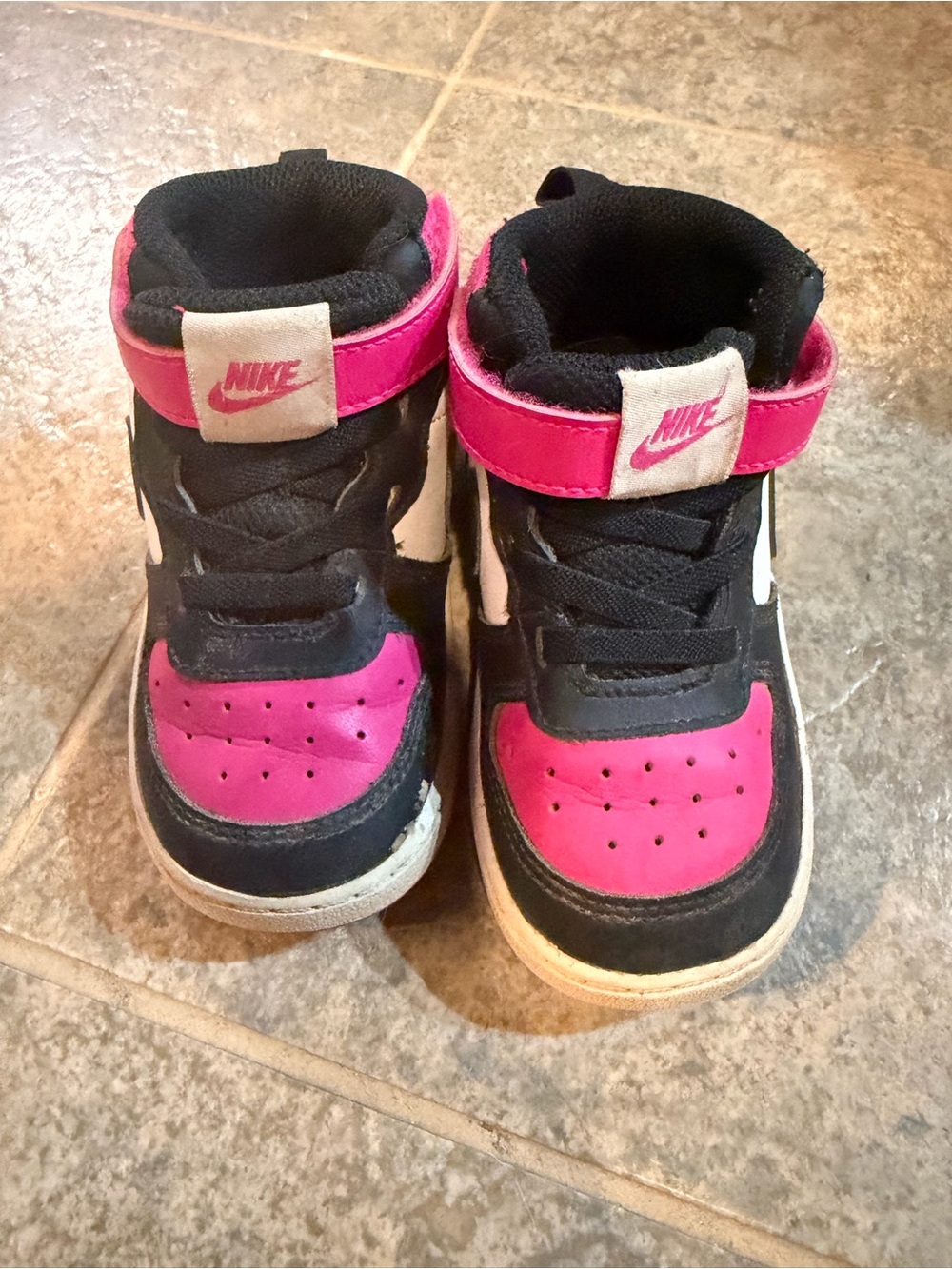 Nike Kids High-Top Sneakers - Black & Pink
